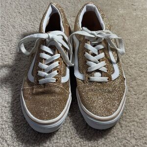 Gold Glitter Girls size 4.5 (juniors) Sneakers